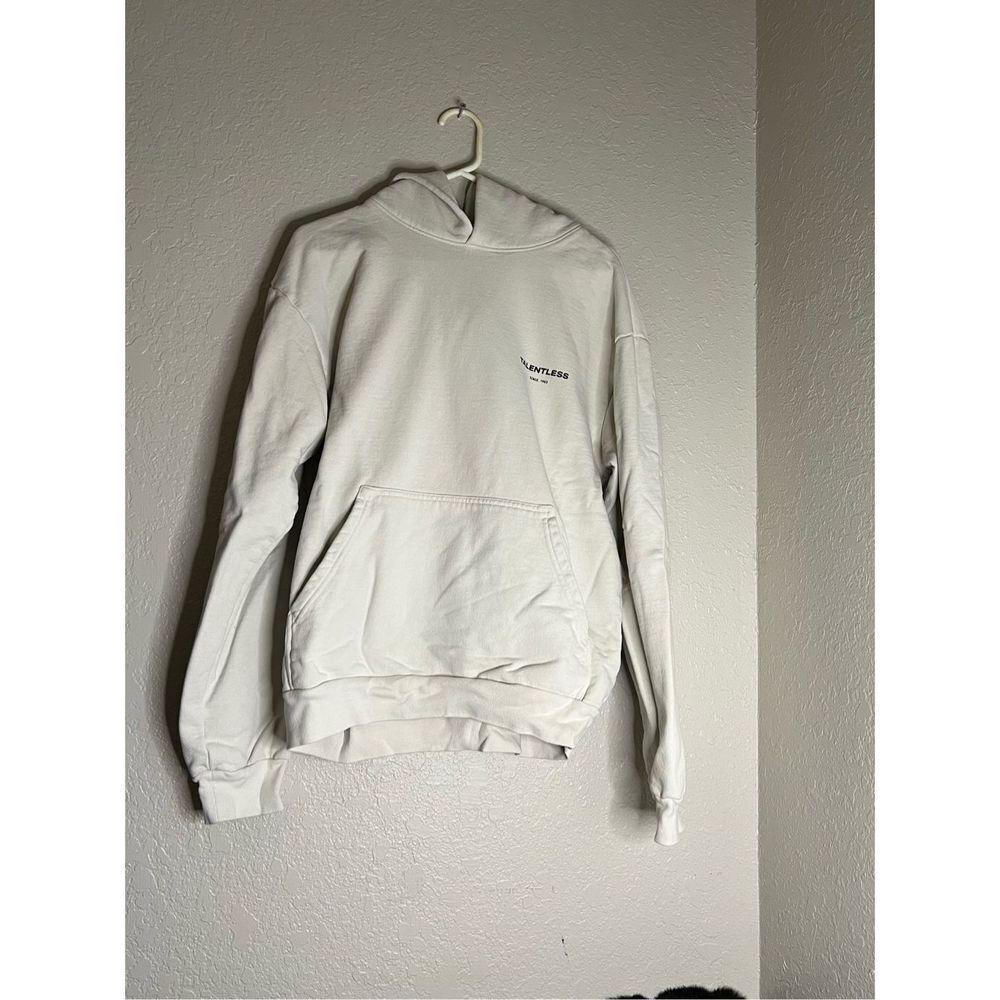 Talentless Sweatshirt Men's Small White  Hoodie‎ Spellout